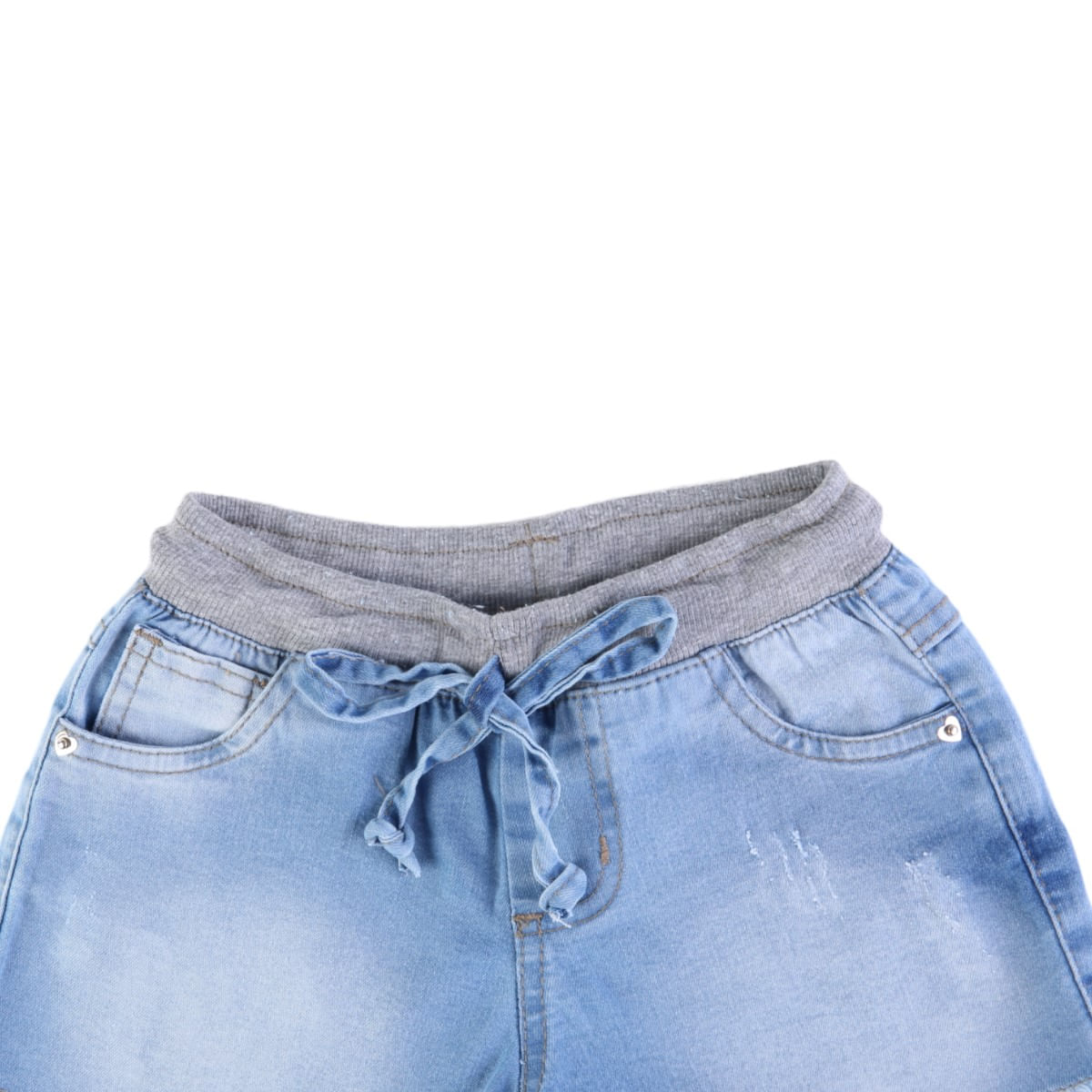 Short Color Mini Em Jeans Com Barra Desfiada Infantil - kookabu
